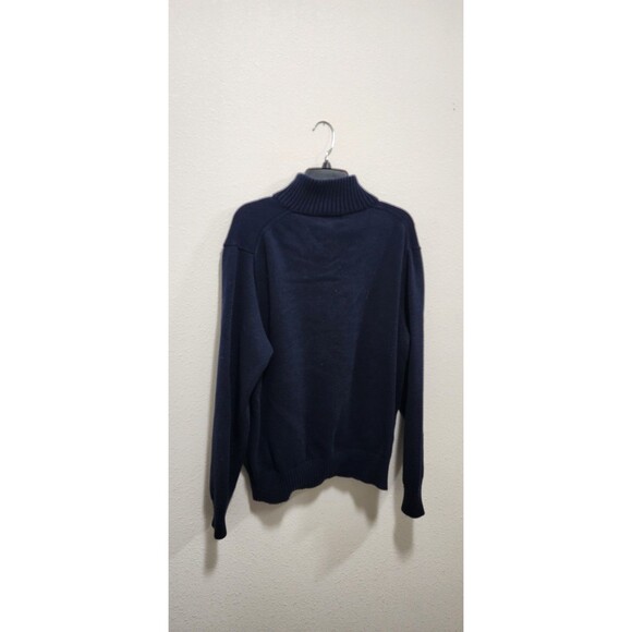 Ralph Lauren Polo Sweater Mens XL Shale Blue Mock Neck Long Sleeve Preppy Button - Picture 6 of 7